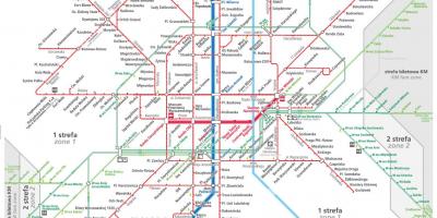 华沙的运输地图