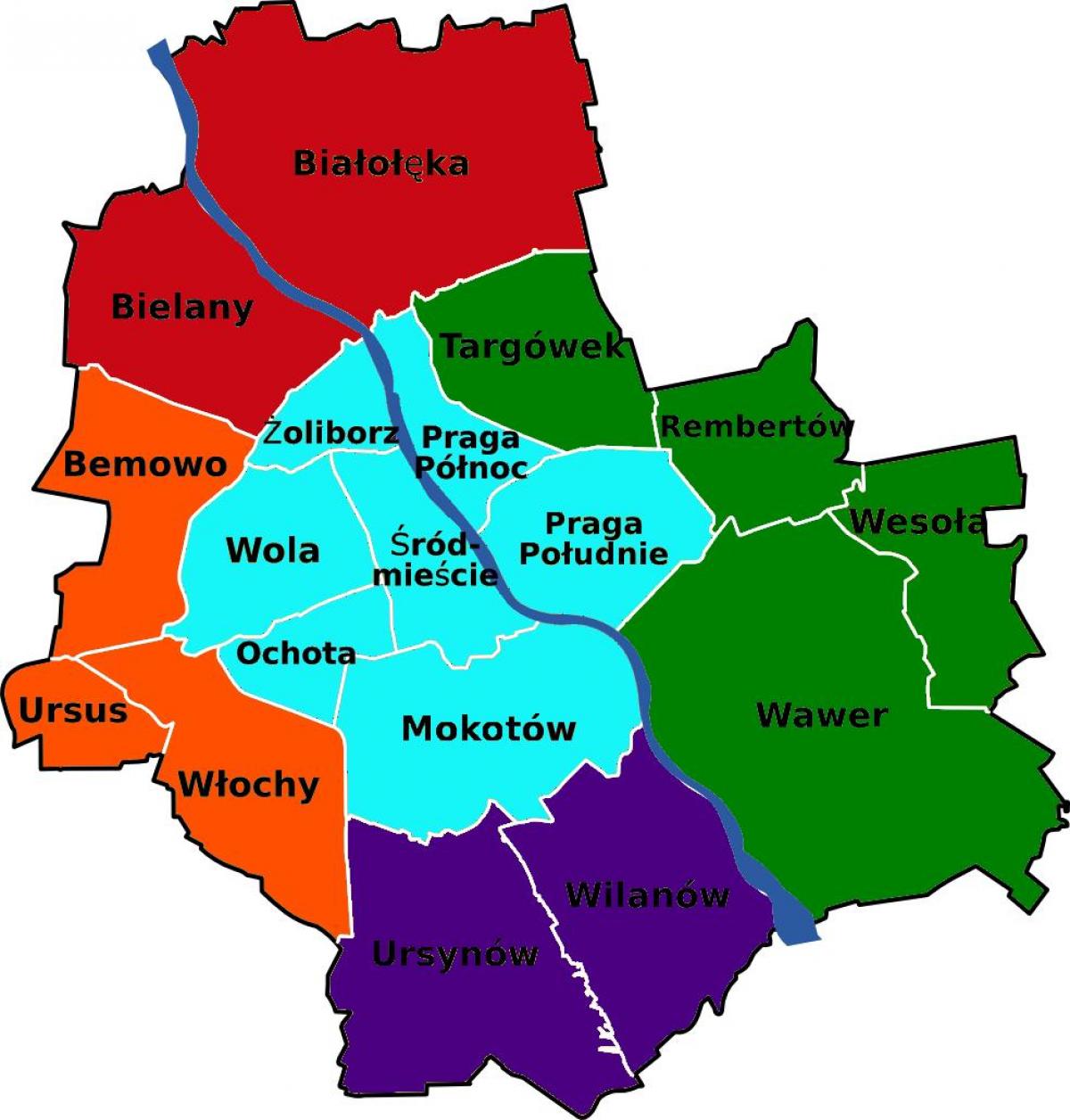 地图华沙区 
