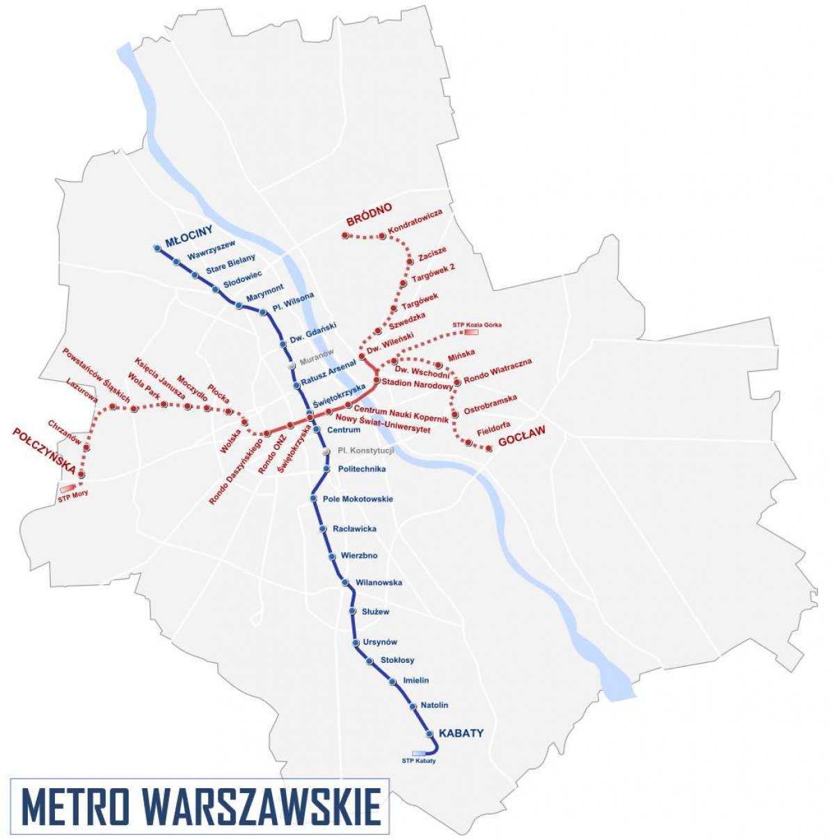 地图华沙地铁2016