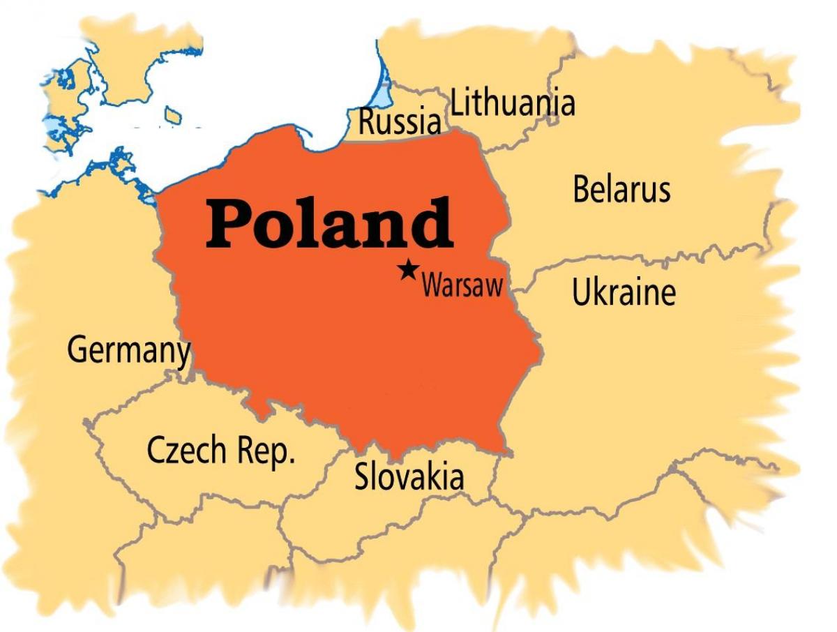 地图华沙的欧洲