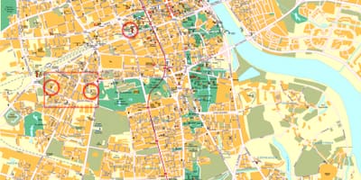 街道地图华沙市中心