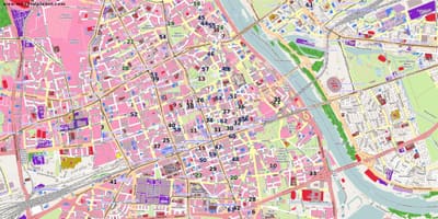地图华沙市 