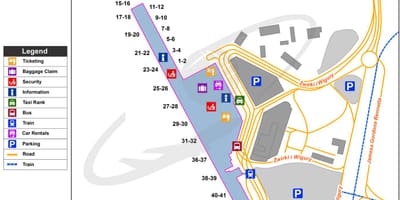 弗雷德里克*肖邦机场的地图